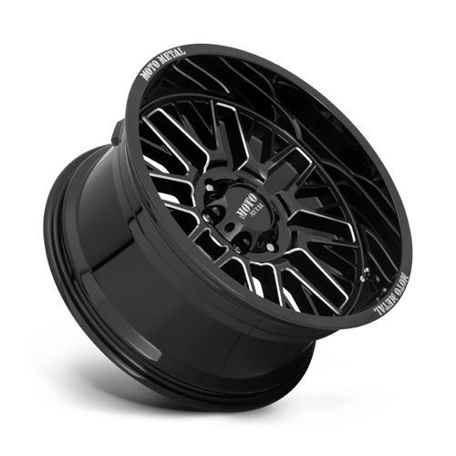 22x10 moto metal mo802 warlock gloss black milled wheel 6x5.5 bolt pattern 18mm offset