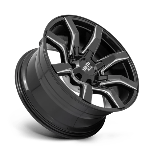 20x10 moto metal mo804 spider gloss black milled wheel 6x5.5 bolt pattern 12mm offset