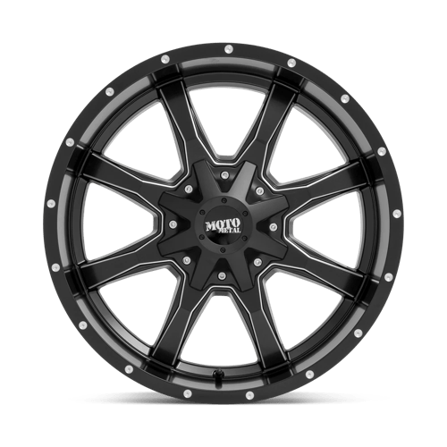 20x10 moto metal mo970 semi gloss black milled wheel 6x5.5 bolt pattern 18mm offset