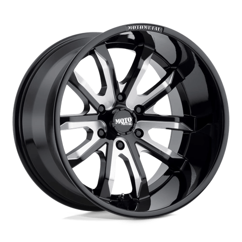 20x9 moto metal mo983 dagger gloss black milled wheel 6x5.5 bolt pattern 18mm offset