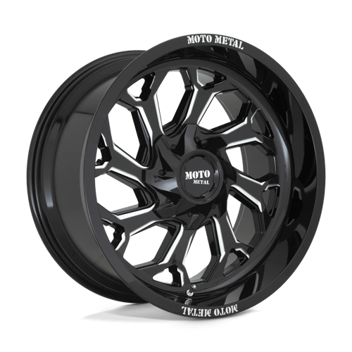 20x10 moto metal mo999 gloss black milled wheel 6x5.5 bolt pattern 18mm offset