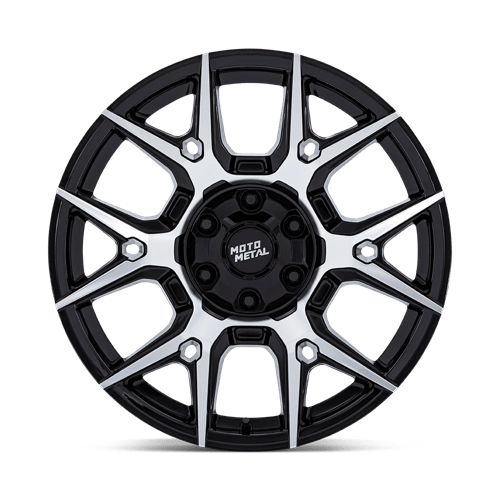 22x9 moto metal mo813 mason gloss black w machined face wheel 6x5.5 bolt pattern 24mm offset