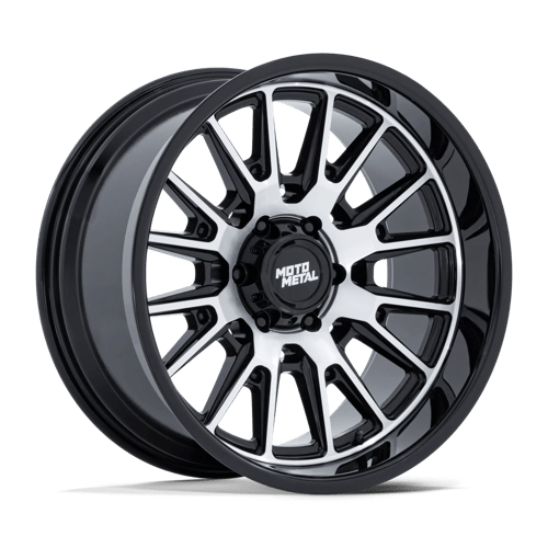 20x9 moto metal mo814 tekton gloss black w machined face wheel 6x5.5 bolt pattern 1mm offset