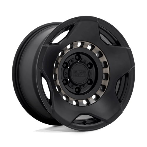 17x9 black rhino hard alloys mze muzzle matte black w mach tint ring wheel 6x5.5 bolt pattern 18mm offset