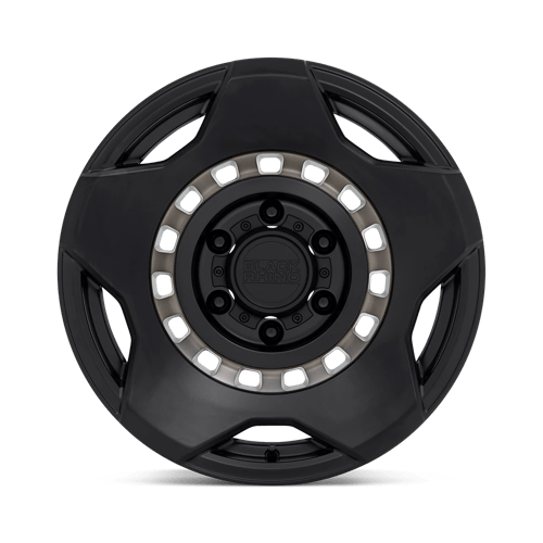 17x9 black rhino hard alloys mze muzzle matte black w mach tint ring wheel 6x5.5 bolt pattern 18mm offset