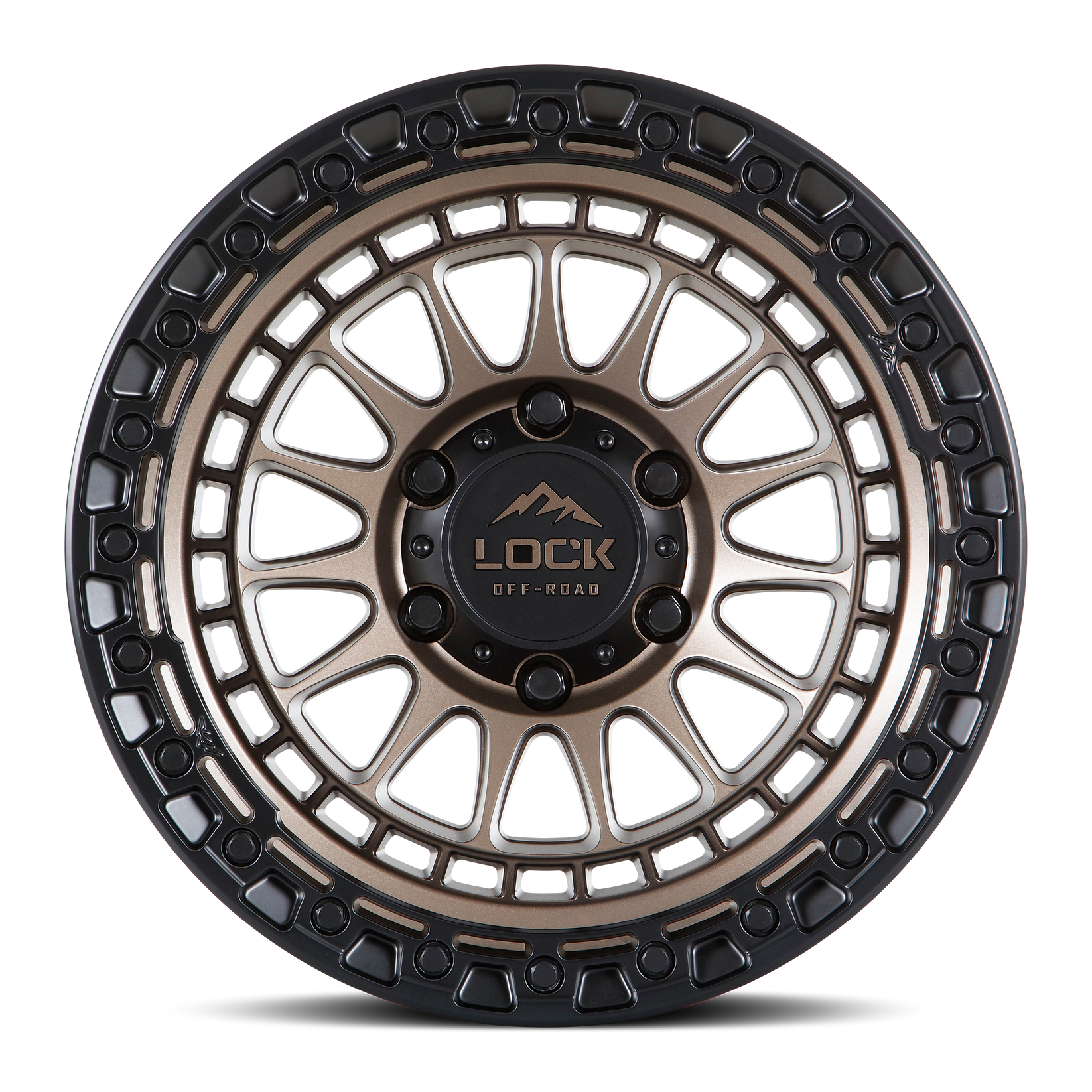 17x9 lock off-road mojave matte bronze w matte black ring wheel 6x5.5 bolt pattern 12mm offset