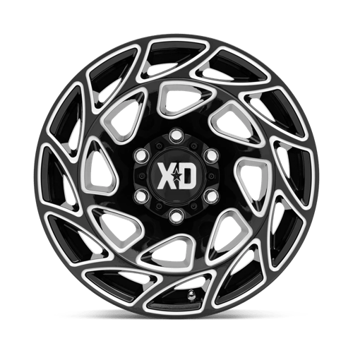 17x9 xd wheels xd860 onslaught gloss black milled wheel 6x5.5 bolt pattern 0mm offset