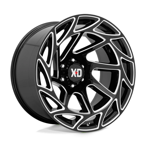 22x12 xd wheels xd860 onslaught gloss black milled wheel 6x5.5 bolt pattern 44mm offset