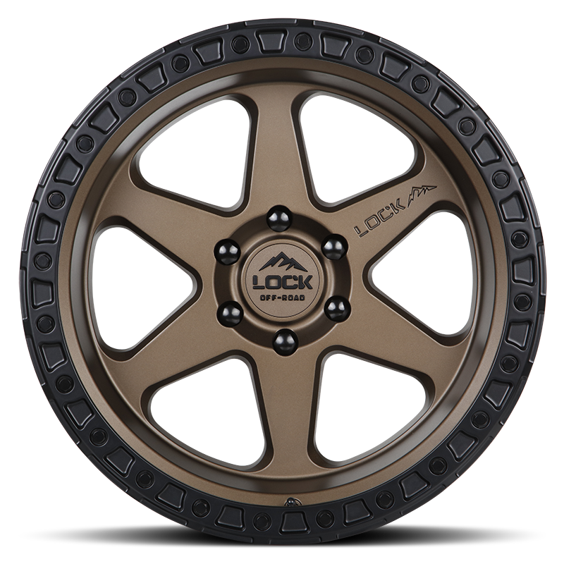 18x9 lock off-road olympus matte desert bronze w matte black ring wheel 6x5.5 bolt pattern 1mm offset