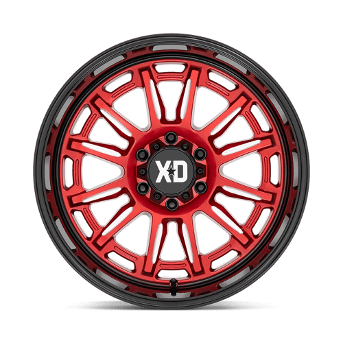 20x9 xd wheels xd865 phoenix candy red milled w black lip wheel 6x5.5 bolt pattern 0mm offset
