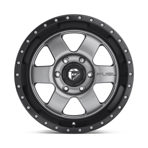 17x9 fuel off-road d619 podium matte gunmetal black bead ring wheel 6x5.5 bolt pattern 1mm offset