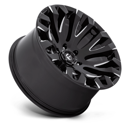 20x10 fuel off-road d828 quake gloss black milled wheel 6x5.5 bolt pattern 18mm offset