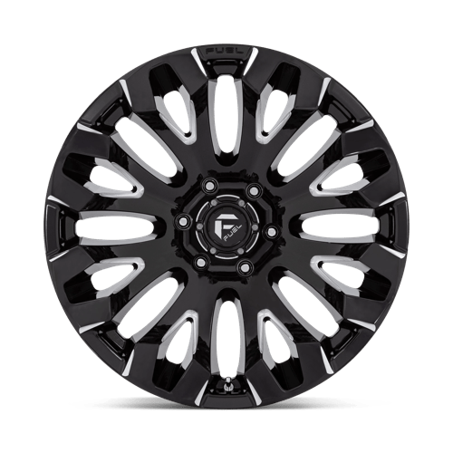 20x10 fuel off-road d828 quake gloss black milled wheel 6x5.5 bolt pattern 18mm offset