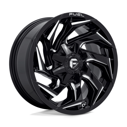 18x9 fuel off-road d753 reaction gloss black milled wheel 6x5.5 bolt pattern 1mm offset