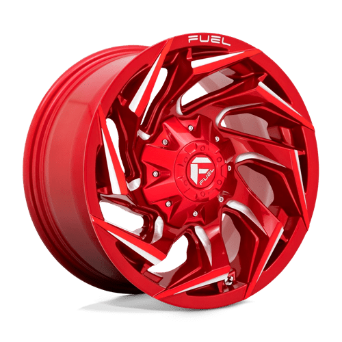17x9 fuel off-road d754 reaction candy red milled wheel 6x5.5 bolt pattern 1mm offset