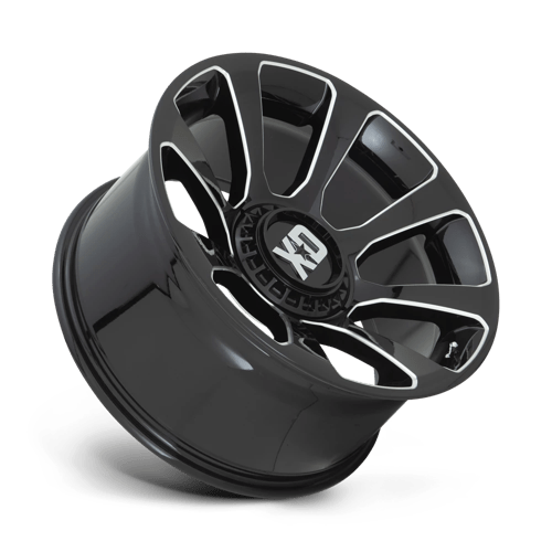 20x9 xd wheels xd854 reactor gloss black milled wheel 6x5.5 bolt pattern 0mm offset