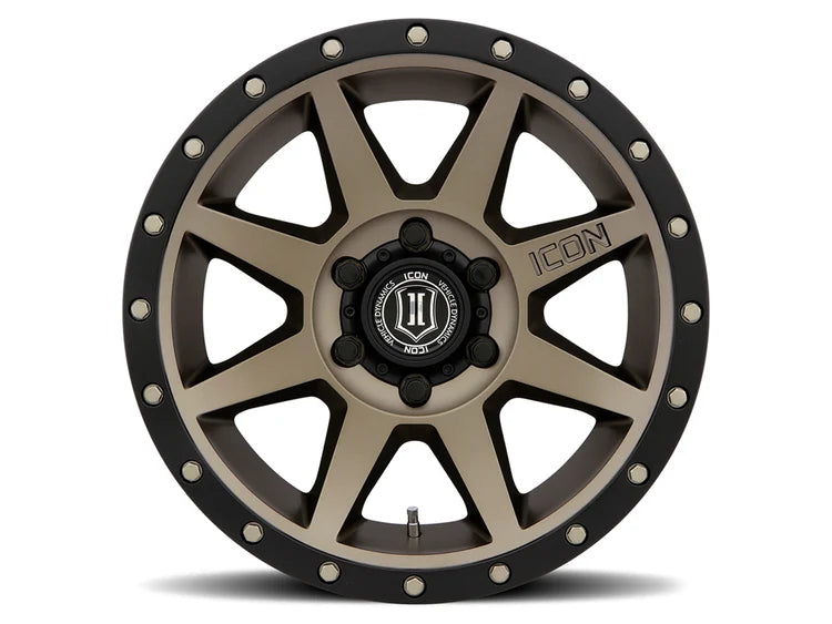 17x8.5 Icon Alloys Rebound Bronze Wheel 6x5.5 Bolt Pattern 0mm Offset