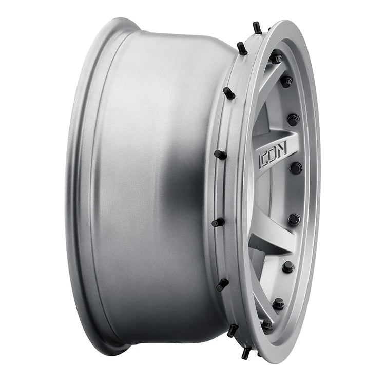 17x8.5  Icon Alloys Rebound Pro Titanium  Wheel 6x5.5 Bolt Pattern 25mm Offset