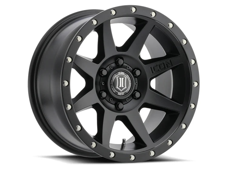 20x9 Icon Alloys Rebound Satin Black Wheel 6x5.5 Bolt Pattern 0mm Offset