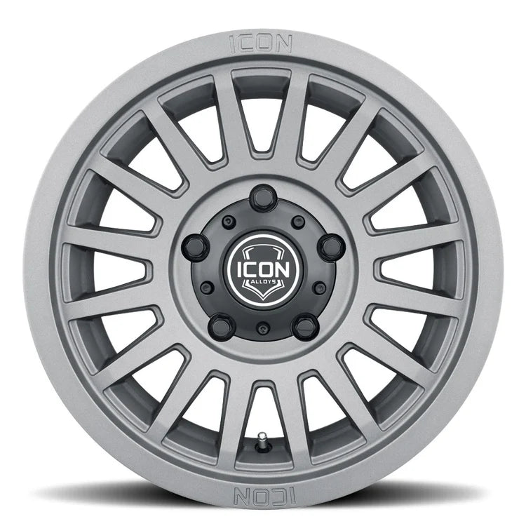 17x8.5 Icon Alloys Recon SLX Charcoal Wheel 6x5.5 Bolt Pattern 0mm Offset