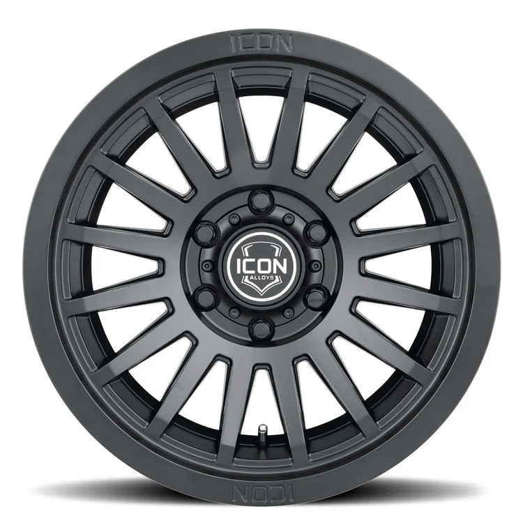 17x8.5 Icon Alloys Recon SLX Satin Black Wheel 6x5.5 Bolt Pattern 0mm Offset