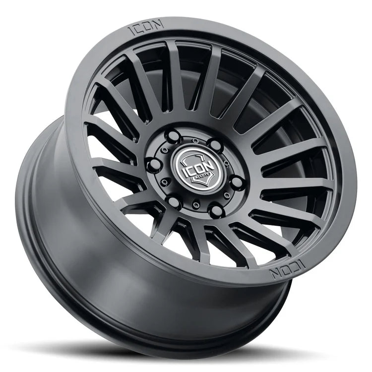 17x8.5 Icon Alloys Recon SLX Satin Black Wheel 6x5.5 Bolt Pattern 0mm Offset
