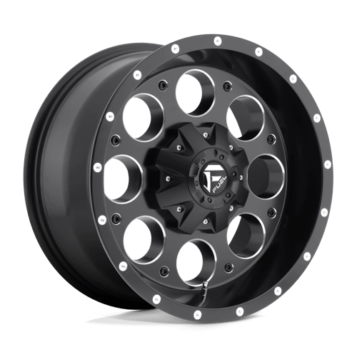 18x9 fuel off-road d525 revolver matte black milled wheel 6x5.5 bolt pattern 12mm offset