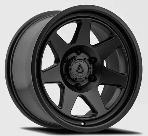 17x8 5 arena wheel a104 ridge satin black wheel 6x5.5 bolt pattern 0mm offset