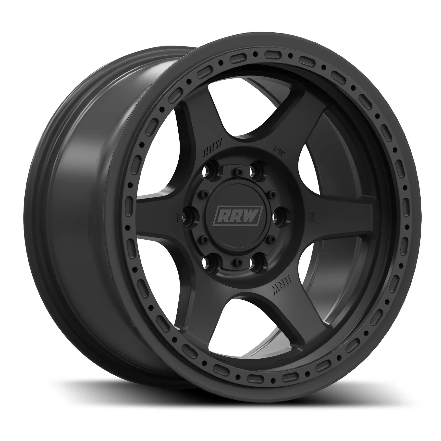 17x8.5 RRW RR2-H Flow Formed Hybrid Black Wheel 6x5.5 Bolt Pattern -25mm Offset