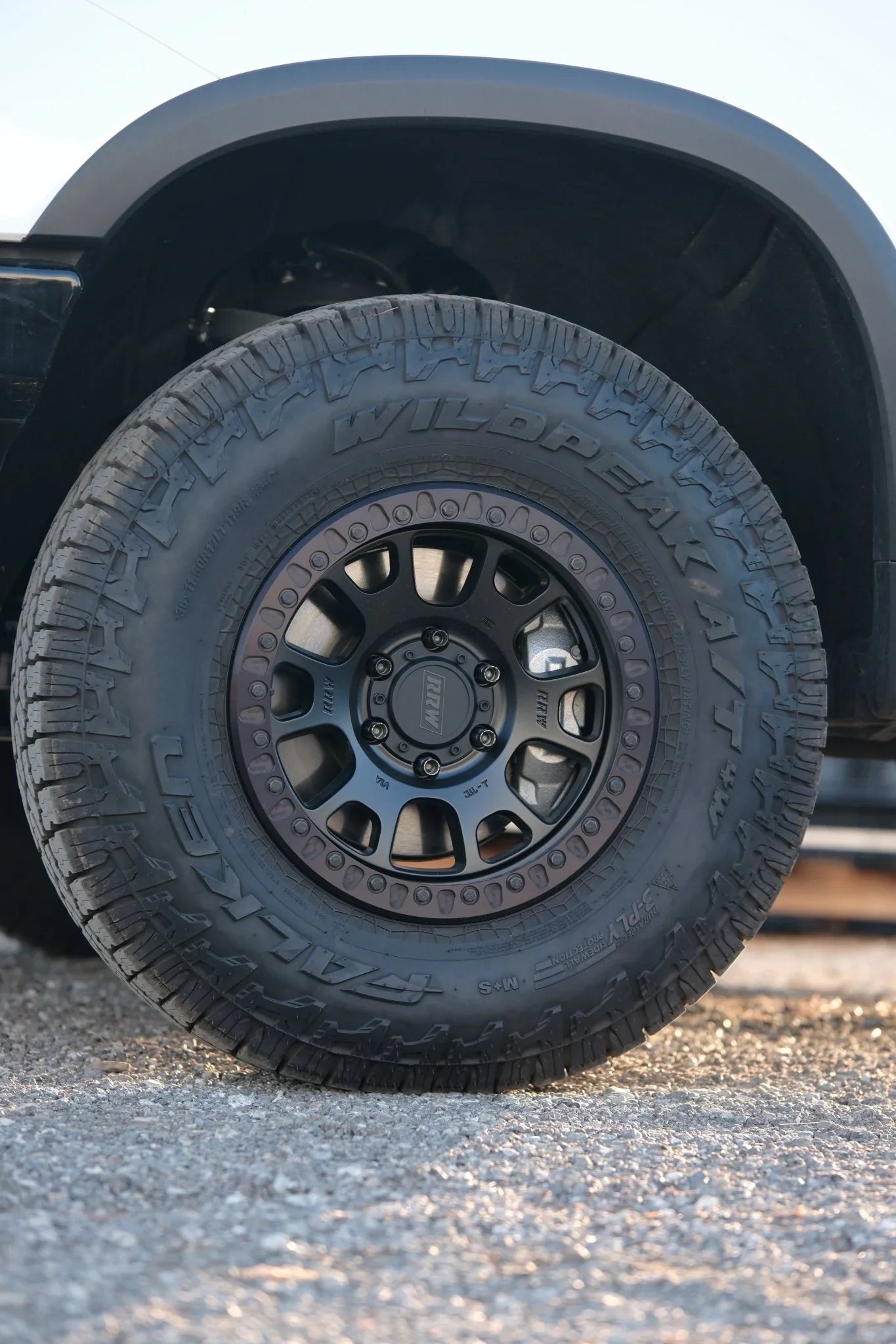 17x8.5 RRW RR5-H Flow Formed Hybrid Black Wheel 6x5.5 Bolt Pattern -25mm Offset