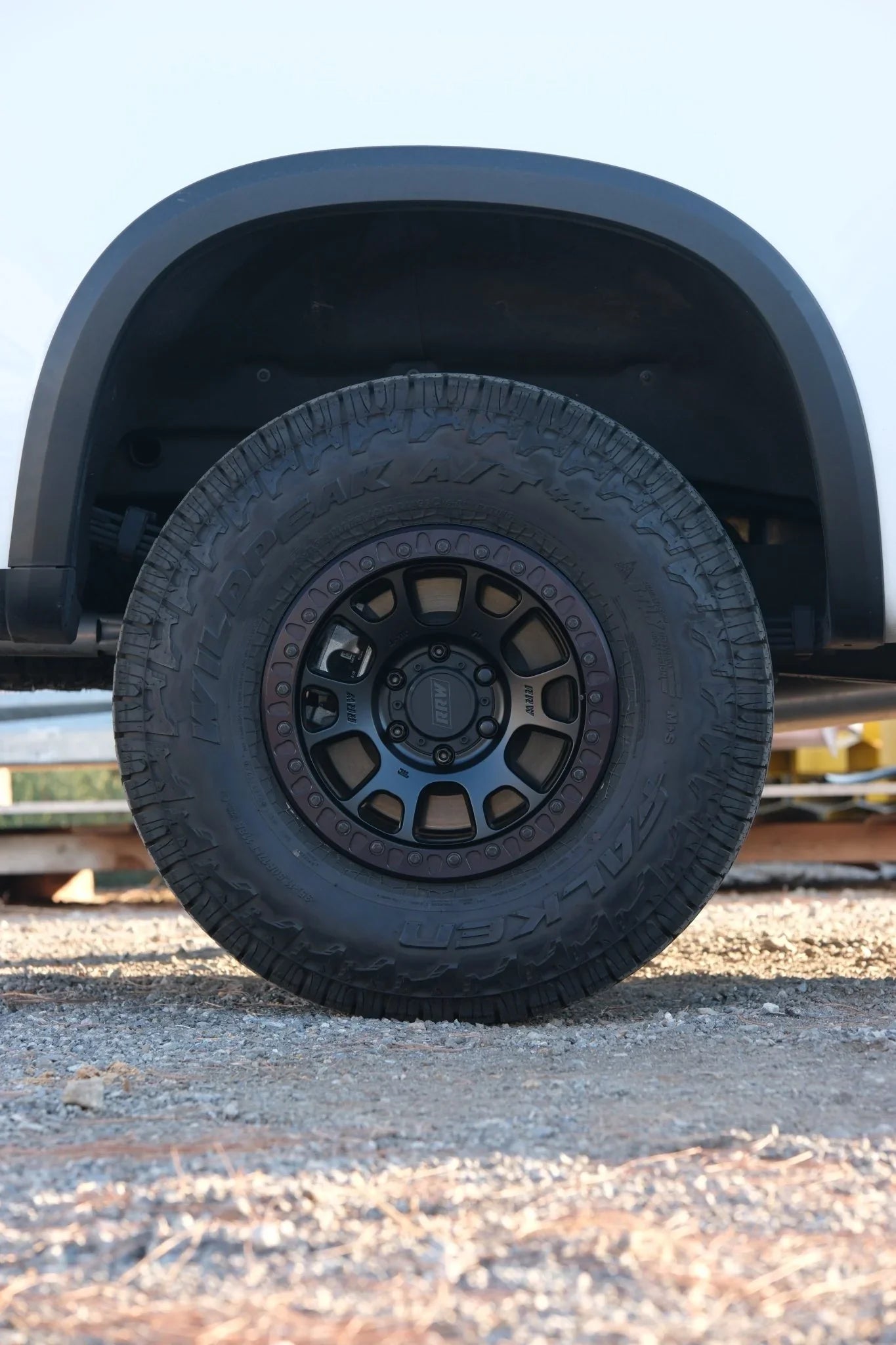 17x8.5 RRW RR5-H Flow Formed Hybrid Black Wheel 6x5.5 Bolt Pattern -25mm Offset