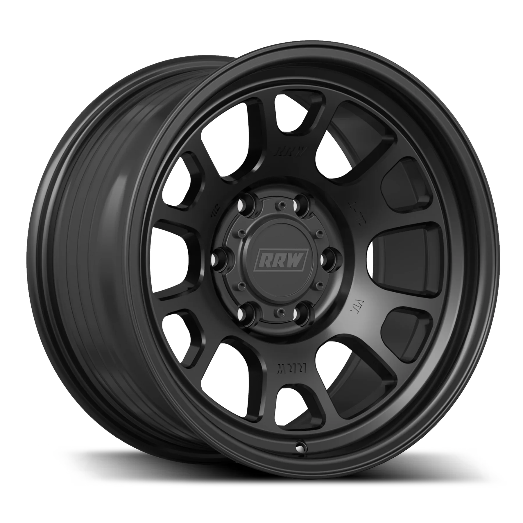 17x8.5 RRW RR5-S Flow Formed Matte Black Wheel 6x5.5 Bolt Pattern 25mm Offset