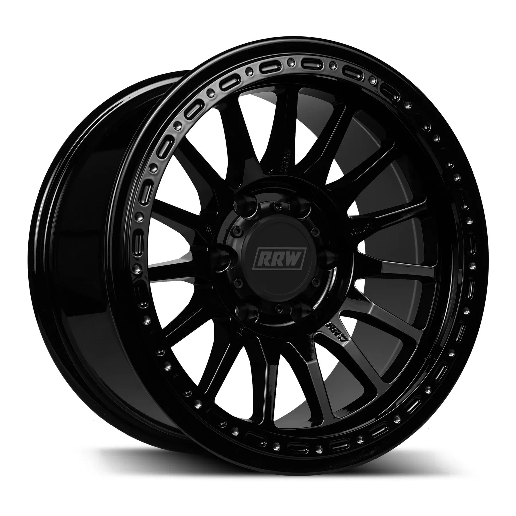 17x8.5 RRW RR7-H Flow Formed Hybrid Gloss Black Wheel 6x5.5 Bolt Pattern -12mm Offset