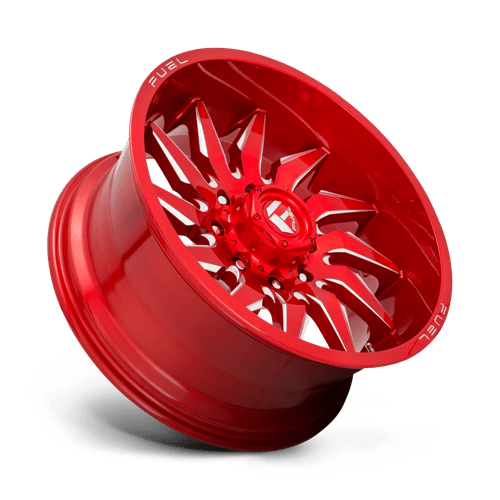 22x12 fuel off-road d745 saber candy red milled wheel 6x5.5 bolt pattern 44mm offset