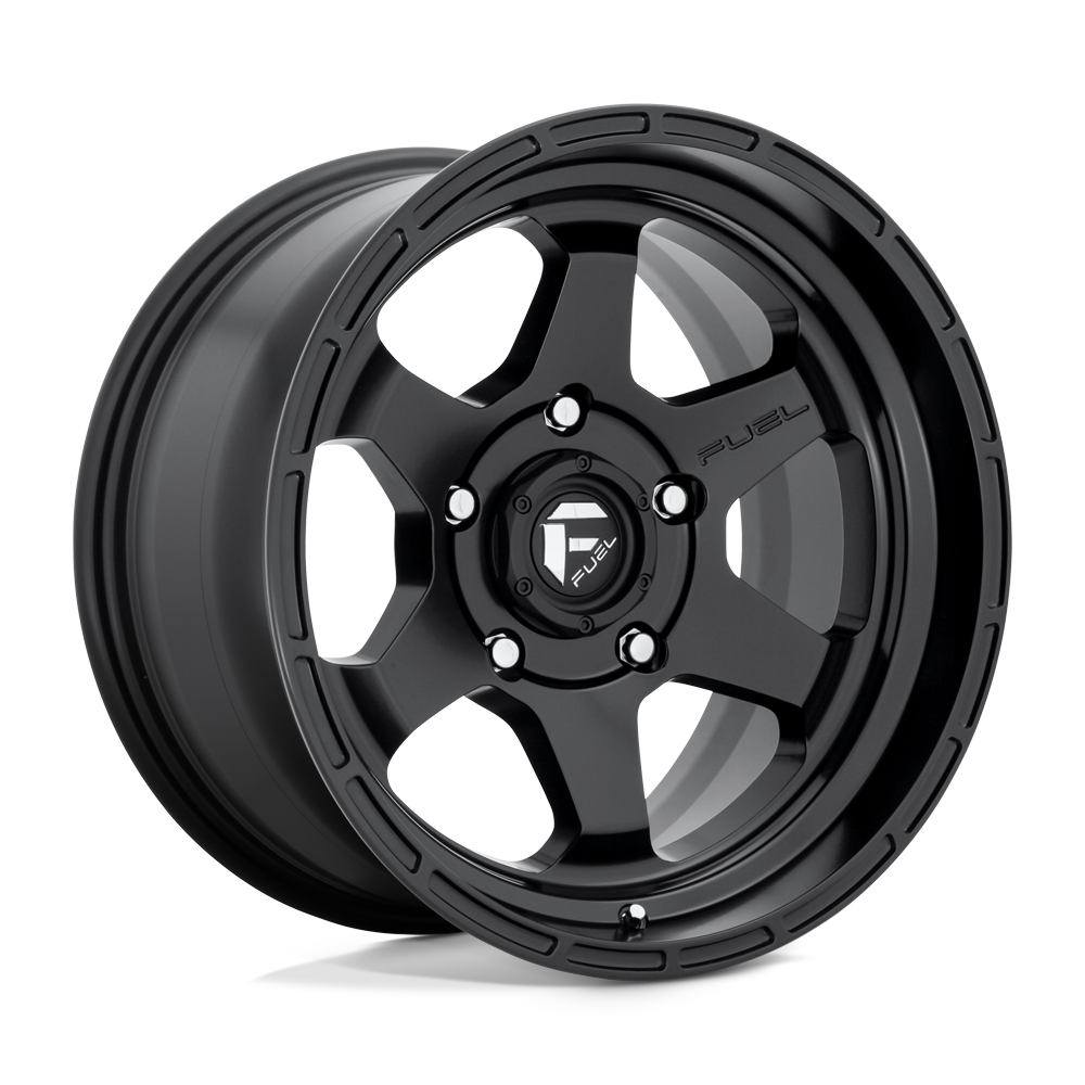 17x10 Fuel D664 Shok Matte Black Wheel 6x5.5 Bolt Pattern -18 Offset