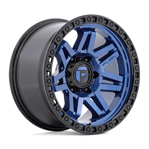 17x9 fuel off-road d813 syndicate dark blue w black ring wheel 6x5.5 bolt pattern 12mm offset