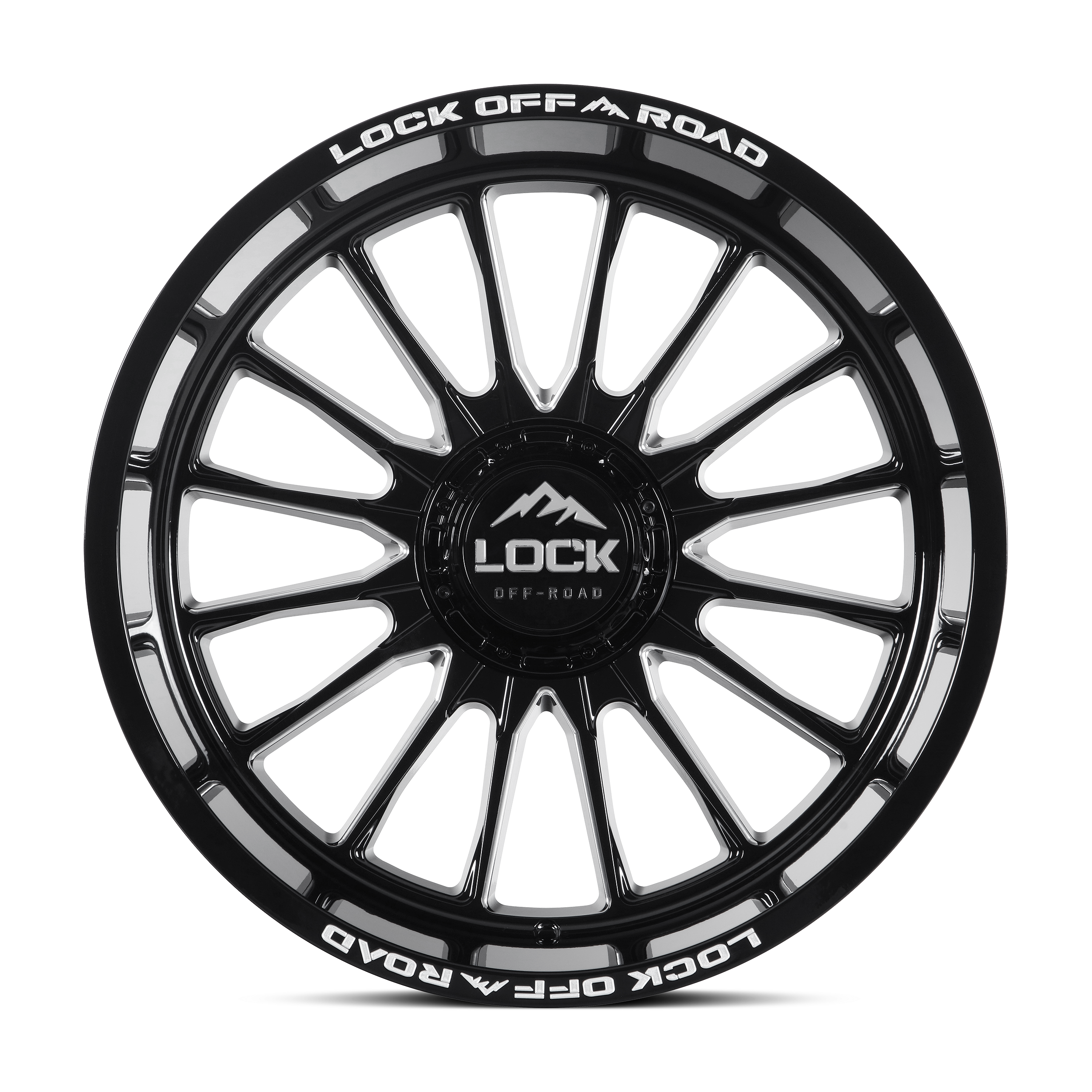 22x12 lock off-road striker gloss black milled wheel 6x5.5 bolt pattern 44mm offset