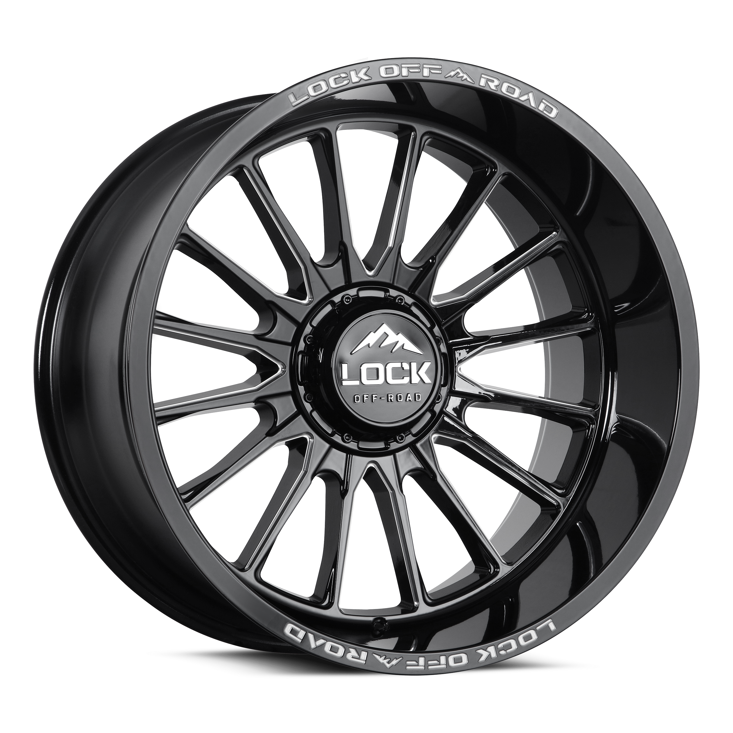 22x12 lock off-road striker gloss black milled wheel 6x5.5 bolt pattern 44mm offset