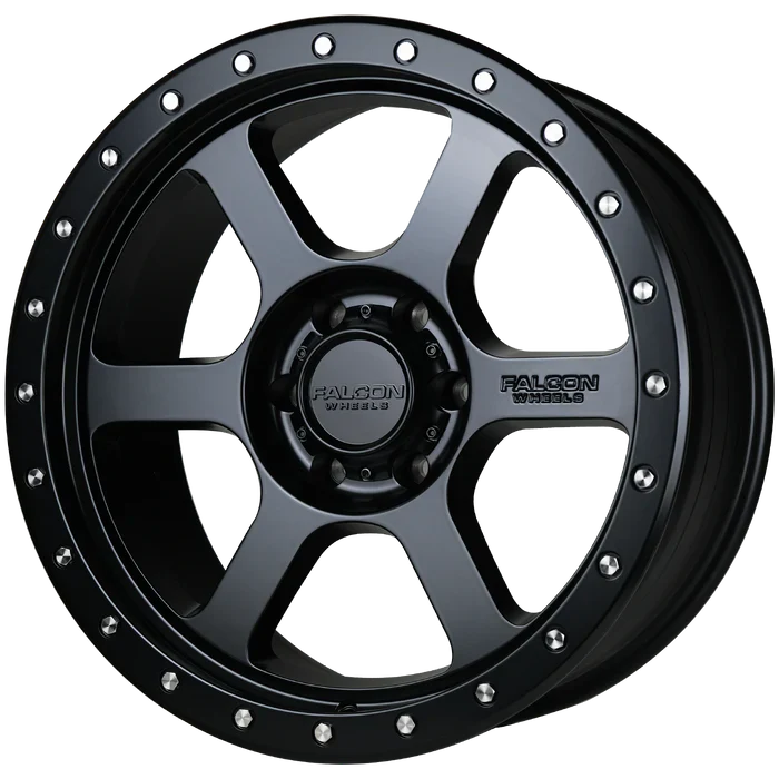 17x9 Falcon Wheels T1 Matte Black Wheel 6x5.5 Bolt Pattern -12mm Offset