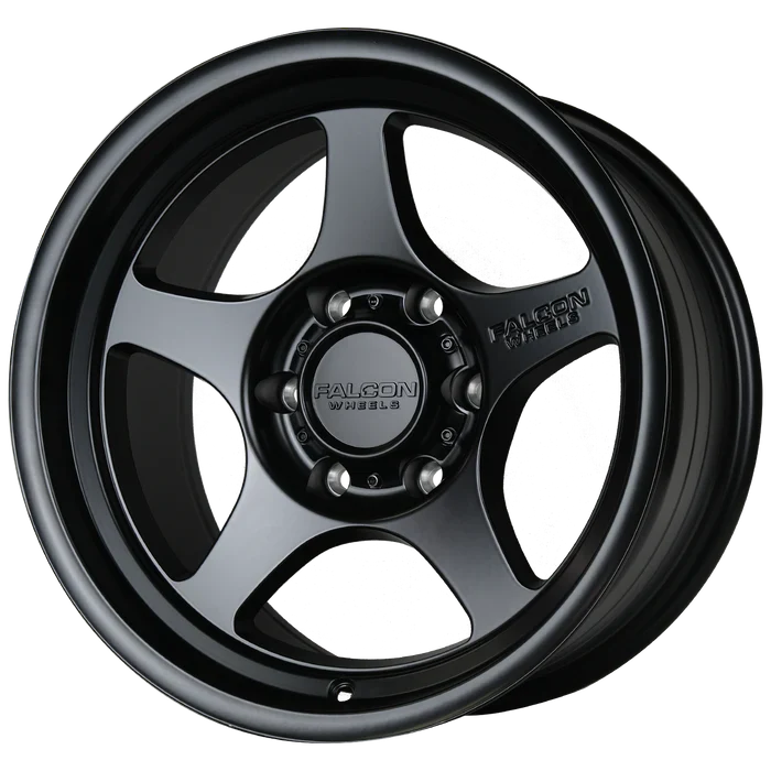 17x9 Falcon Wheels T2 Matte Black Wheel 6x5.5 Bolt Pattern 0mm Offset
