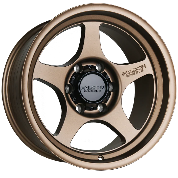 17x9 Falcon Wheels T2 Full Matte Bronze Wheel 6x5.5 Bolt Pattern -12mm Offset