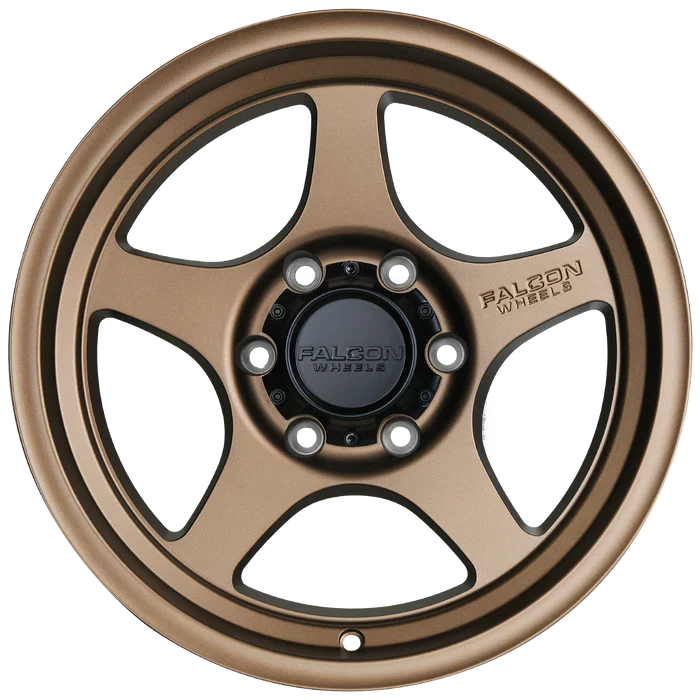 17x9 Falcon Wheels T2 Full Matte Bronze Wheel 6x5.5 Bolt Pattern -12mm Offset