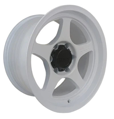 17x9 Falcon Wheels T2 Full Glossy White Wheel 6x5.5 Bolt Pattern -12mm Offset