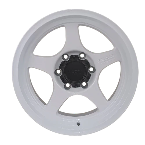 17x9 Falcon Wheels T2 Full Glossy White Wheel 6x5.5 Bolt Pattern -12mm Offset
