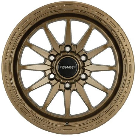 17x9 Falcon Wheels TC1 Excel Full Matte Bronze Wheel 6x5.5 Bolt Pattern -10mm Offset