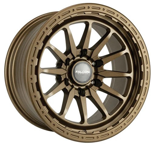 17x9 Falcon Wheels TC1 Excel Full Matte Bronze Wheel 6x5.5 Bolt Pattern -10mm Offset