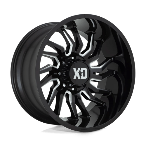 20x10 xd wheels xd858 tension gloss black milled wheel 6x5.5 bolt pattern 18mm offset