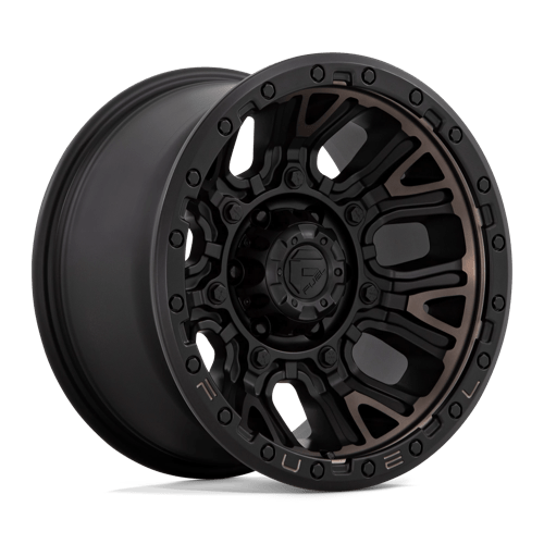 17x9 fuel off-road d824 traction matte black w double dark tint wheel 6x5.5 bolt pattern 12mm offset