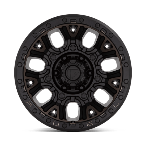 17x9 fuel off-road d824 traction matte black w double dark tint wheel 6x5.5 bolt pattern 12mm offset