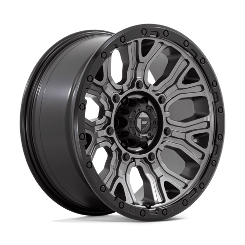 20x9 fuel off-road d825 traction matte gunmetal w black ring wheel 6x5.5 bolt pattern 1mm offset